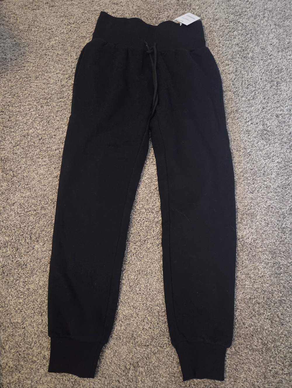 La Voute Black Jogger Sweatpants With Compression Waist